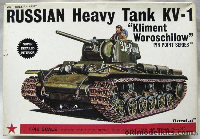 Bandai 1/48 Russian Heavy Tank KV-1, 8371 plastic model kit